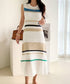 Striped Mesh Dress